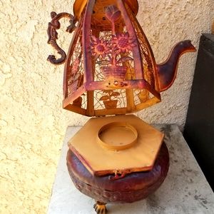 Decorative Coppertone Metallic Candle Holder